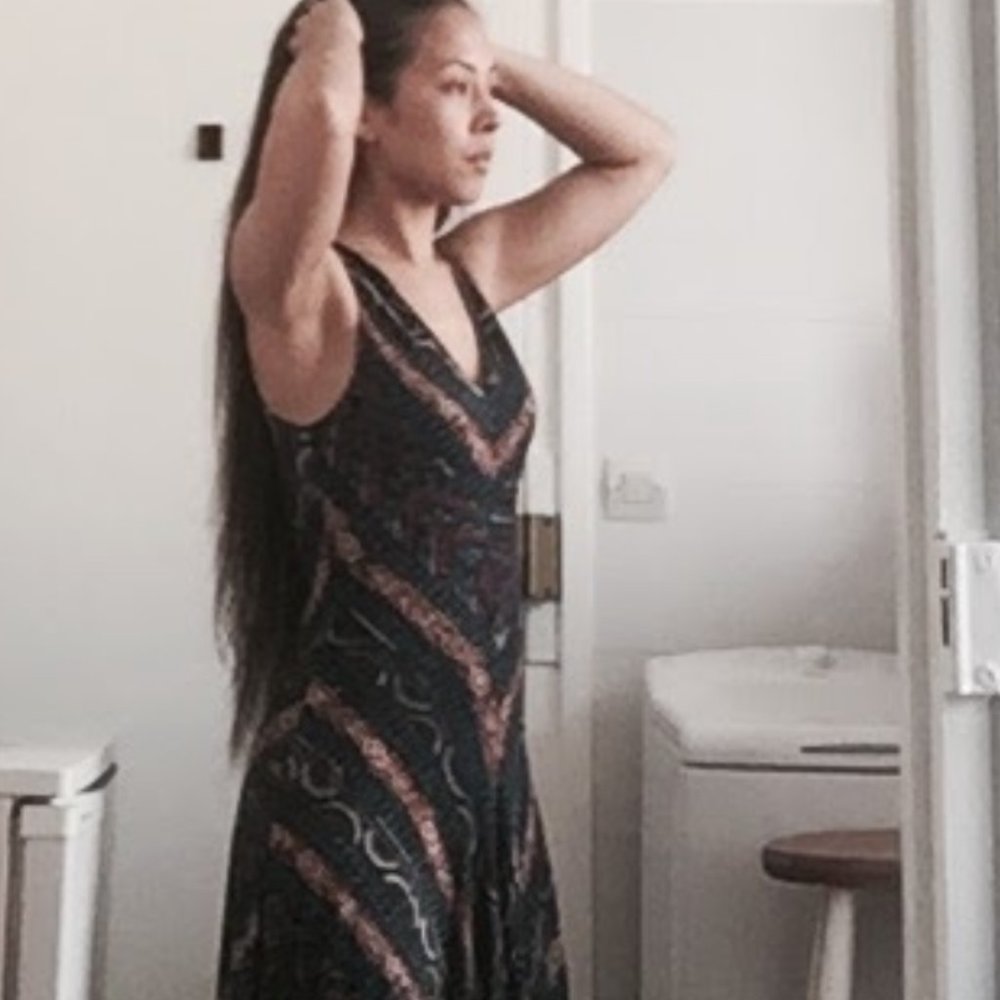 Lauren Ralph Lauren XS print midi dress